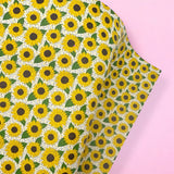 SUNNY SUNFLOWERS PREMIUM FAUX LEATHER FABRICS