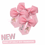 Mini Make-up Dolly's | DTF Full Colour Transfers- approx 2'' Tall