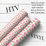 WATERMELON STRIPES PATTERNED HTV & SELF ADHESIVE VINYL