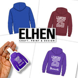 DIY LEAVERS 2025 HOODIES | LEATHERETTE KEYRING CUT-OUTS