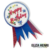 BOYS BIRTHDAY BADGE FACES -SHAKER FELTIES