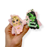 TEAM PINK OR TEAM GREEN DOLLIES 3.5” | PRE CUT DIY HAIR BOW LOOPS