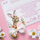 PINK PERSONALISED EASTER BUNNY LETTER FAUX LEATHER DIY PINCH HAIR BOWS