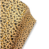 BROWN BUTTERFLY LEOPARD PREMIUM FAUX LEATHER FABRICS
