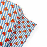 TOMATO STRIPE PREMIUM FAUX LEATHER FABRICS