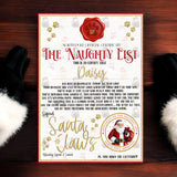 SANTA CLAWS 🐾 - NAUGHTY LIST CAT- 2025 STANDARD EDITION- A4 PREMIUM CARD