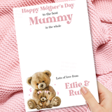 TEDDY PINK MOTHERS DAY BEST IN THE GALAXY- PREMIUM CARD