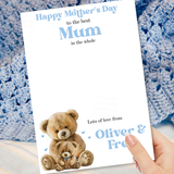 TEDDY BLUE MOTHERS DAY BEST IN THE GALAXY- PREMIUM CARD
