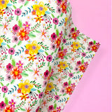 JUNGLE WATERCOLOUR FLORAL | PREMIUM FAUX LEATHER FABRICS