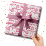 PINK PUMPKINS- CUSTOM BIRTHDAY WRAPPING PAPER