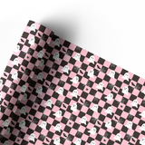 GIRLY GHOSTIE CHECK | PREMIUM LEATHERETTE FABRIC