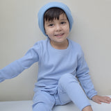 POWDER BLUE RIBBED LOUNGE SETS- UNISEX PYJAMAS