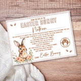 EASTER BUNNY NEUTRAL LANDSCAPE CERTIFICATE- PREMIUM CARD