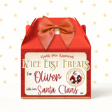 NICE LIST - SANTA CLAUS- TREAT BOX LABELS- UV DECAL
