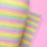 PASTEL RAINBOW ZEBRA | PREMIUM FAUX LEATHER FABRICS