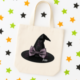CUSTOM DTF TRANSFER | PINK BOW GLITTER WITCH HAT
