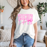 DTF TRANSFER | PINK TEACHER LIFE BOW