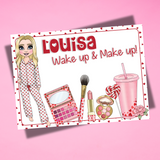 PERSONALISED FAUX LEATHER MAKE UP MATS | WOMEN'S RED HEART DOLLY PJ'S EDITION