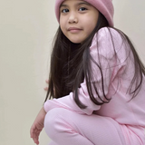 SWEET PINK RIBBED LOUNGE SETS- UNISEX PYJAMAS