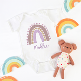 CUSTOM DTF TRANSFER - EMBROIDERY EFFECT- RAINBOW DOTTY