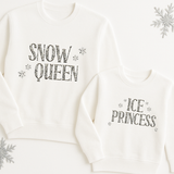 DTF TRANSFER | SNOW QUEEN - ICE PRINCESS - SILVER GLITTER