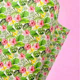 PRETTY JUNGLE FLORAL | PREMIUM FAUX LEATHER FABRICS