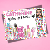 PERSONALISED FAUX LEATHER MAKE UP MATS | WOMEN'S CANDY BEAR DOLLY PJ'S EDITION