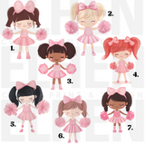 DTF TRANSFER - CHEER BAGS- PINK CHEER GIRLS