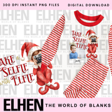 TAKE A SELFIE WITH ELFIE- DIGITAL DOWNLOAD & CANVA TEMPLATE