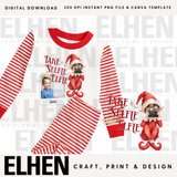 TAKE A SELFIE WITH ELFIE- DIGITAL DOWNLOAD & CANVA TEMPLATE