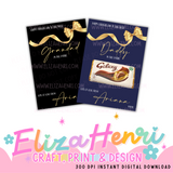 Gift Bow Fathers Day ‘In the Entire Galaxy’ - Chocolate Board Digital Download- 2 Designs