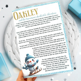 SNOWMAN'S NORTH POLE ADVENTURE BLANK STORY BOOKLETS- PREMIUM CARD