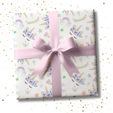 UNICORN LANE WRAPPING PAPER- PERSONALISED OPTIONS