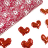 Love Lace Contrast Wool Blend Fabric Felt
