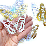 Metallic 3D Cut-out Fluttery Butterfly Embellishments