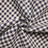 Navy 1/4'' Gingham Cotton Fabric