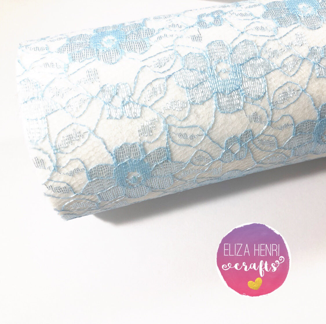 Coloured Lace on White Wool Blend Felt - Eliza Henri