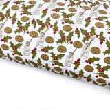 Xmas Milk & Cookies Lux Premium Canvas Bow Fabrics