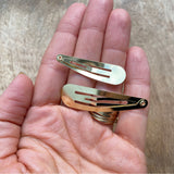 Gold Snap Hair Clips Hair Essentials - 4 cm & 5cm- Pack of 10
