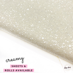 creamy glitter fabric
