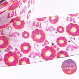 Diamonte Flamingo, Donuts, Lol Grosgrain Ribbon 3''