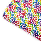 Rainbow Butterflies Premium Faux Leather Fabric Sheets