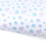 Frozen Snowflakes Lux Premium Canvas Bow Fabrics