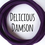 Skinny Nylon Headbands- Dainties- Delicious Damson - Eliza Henri Craft Supply