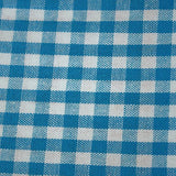 Turquoise 1/4'' Gingham Cotton Fabric