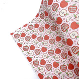 TEACHING IS A WORK OF HEART APPLES | PREMIUM LEATHERETTE FABRIC