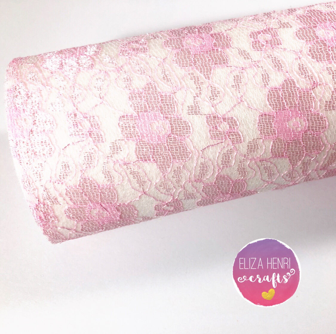 Coloured Lace on White Wool Blend Felt - Eliza Henri
