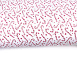 White Candy Cane Mix Up Lux Premium Canvas Bow Fabrics