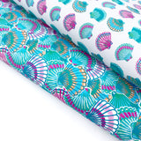 She sells Sea Shells Lux Premium Canvas Bow Fabrics