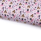 Flowery Ballerina Lux Premium Canvas Bow Fabrics